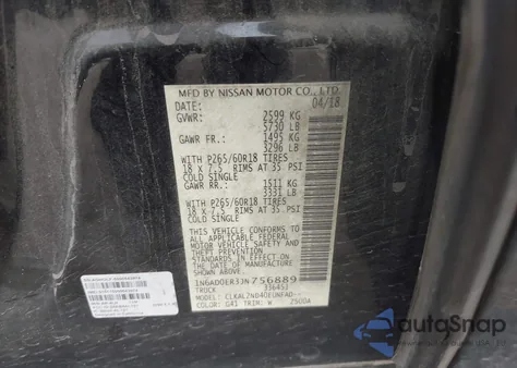 2018 Nissan Frontier Sv from USA, damaged, VIN 1N6AD0ER3JN756889